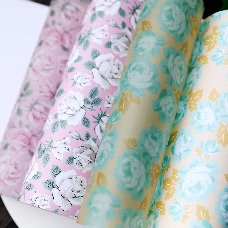 KSCRAFT 24pcs Single-side Printed Lovely Flowers pattern papercraft art paper handmade scrapbooking kit set book