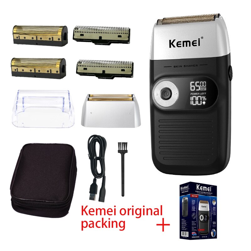 Kemei Electric Shaver Men Electric Razor Rechargeable Beard Shaver Floating Hair Trimmer Face Care Shaving Machine: KM-2026D1