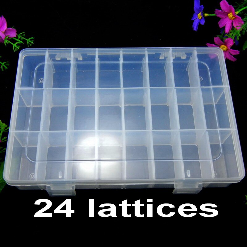 8 10 15 24 lattices Rectangle Round Triangle Jewelry Storage plastic Boxes beads rhinestones pearls diy nail arts receiver