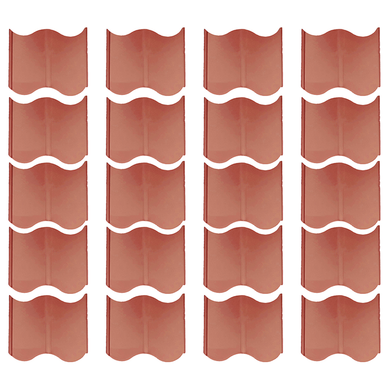 20 Pcs Garden Border Edging Fence for Restaurant Courtyard Path Lawn Plant Panel Wall Gravel Border Fence Home: Brick red