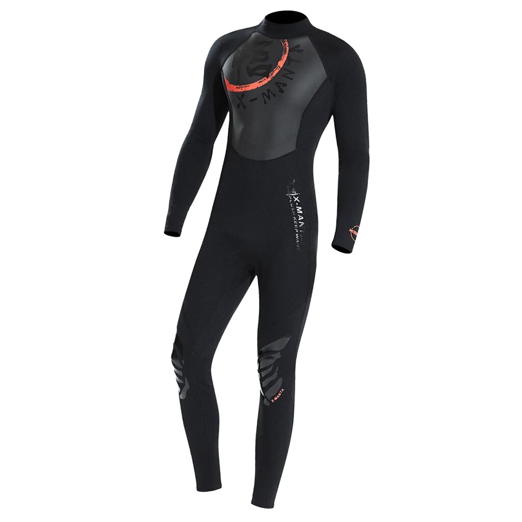 Warm 3mm Neoprene Wetsuit Flexible One Piece for Men Snorkeling Scuba Diving