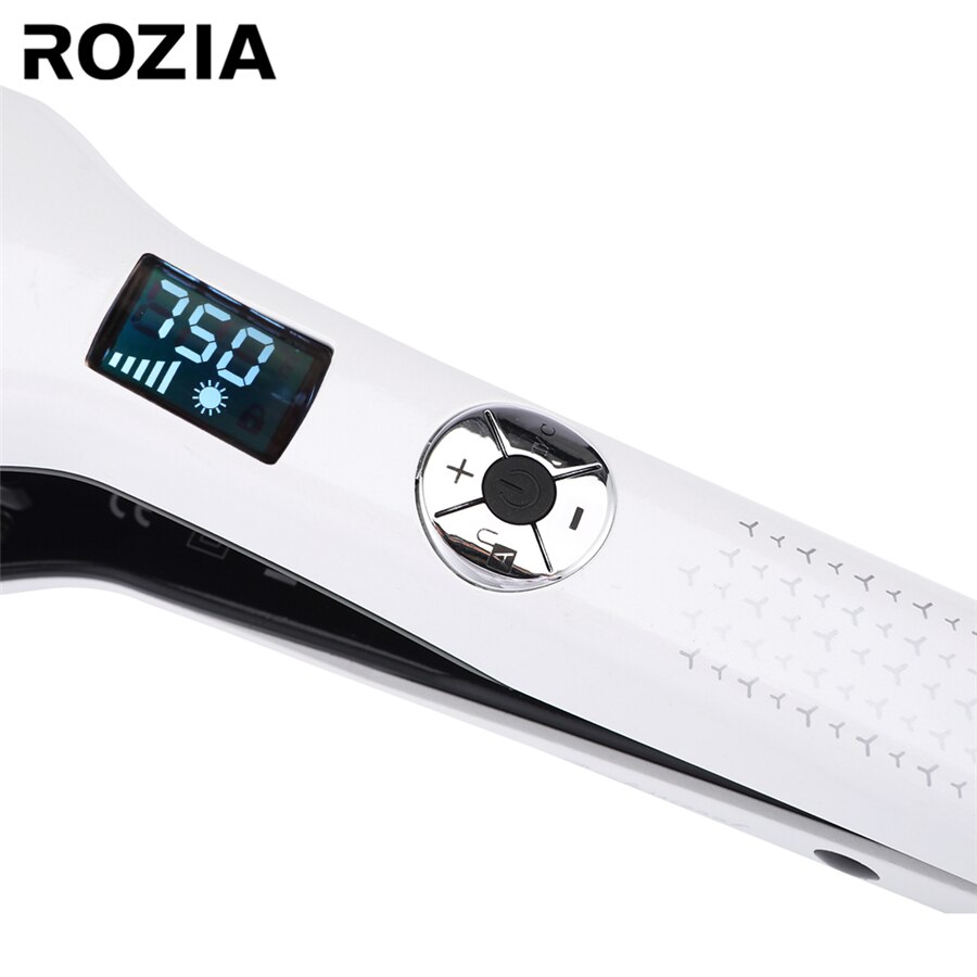 ROZIA Mais Haar Stil Turmalin Keramik Heizung Platte Haarglätter Styling Werkzeuge LED-anzeige Flache Eisen Salon Stil Werkzeuge
