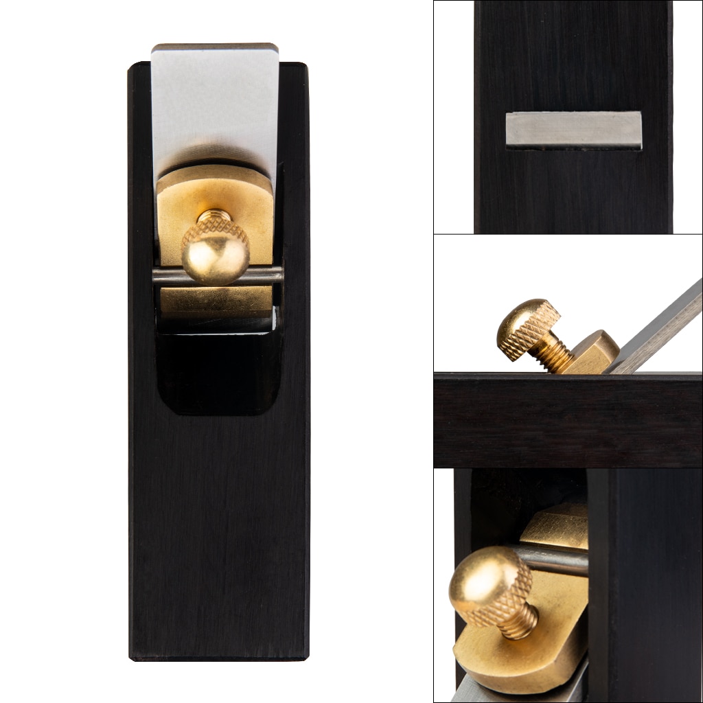 Japanese Ebony Woodworking Planer Pattern Chamfer Plane - 90MM