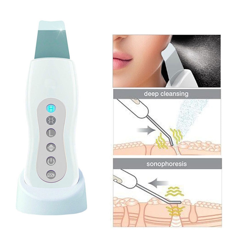 Joulli Ultrasone Gezicht Cleaning Huid Scrubber Ultrasone Trillingen Massager Ultrasound Skin Peeling Mee-eter Verwijderen Lift