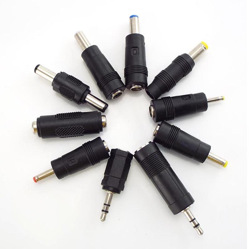Dc-stroomadapterconnectoren 6.5mm 5.5x 2.1mm 2.5mm 3.5mm 1.35mm pc vrouwelijk naar mannelijk vrouwelijk tablet-stroomadapter jackplug