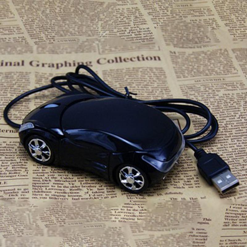 1600DPI Mini Car shape USB optical wired mouse innovative 2 headlights mouse for desktop computer laptop Mice Brand