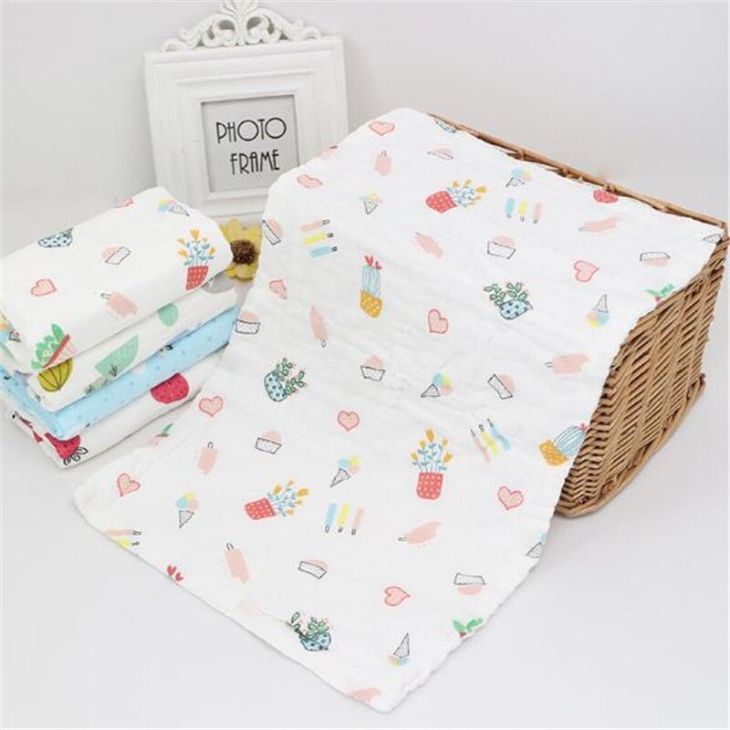 Musselin baumwolle niedlich obst Baby Handtücher Schal Swaddle Schlecht Handtuch Neugeborene Taschentuch Baden Fütterung Gesicht Waschlappen Wischen