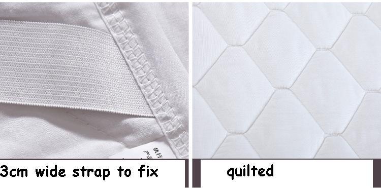 Ét stykke hvid quiltet madraspude med påfyldning af dobbelt dobbelt queensize madrasovertræk også quiltet lagen 50
