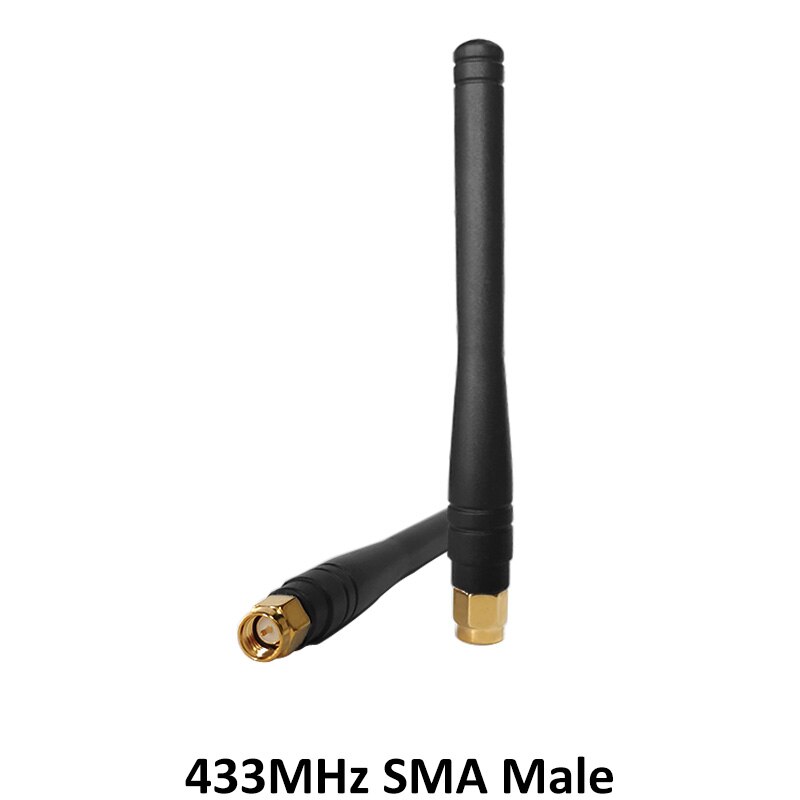 433MHz antenna 3dbi SMA Male Connector 433 mhz antena rubber waterproof antenne for wireless watermeter Gasmeter Lorawan Emeter