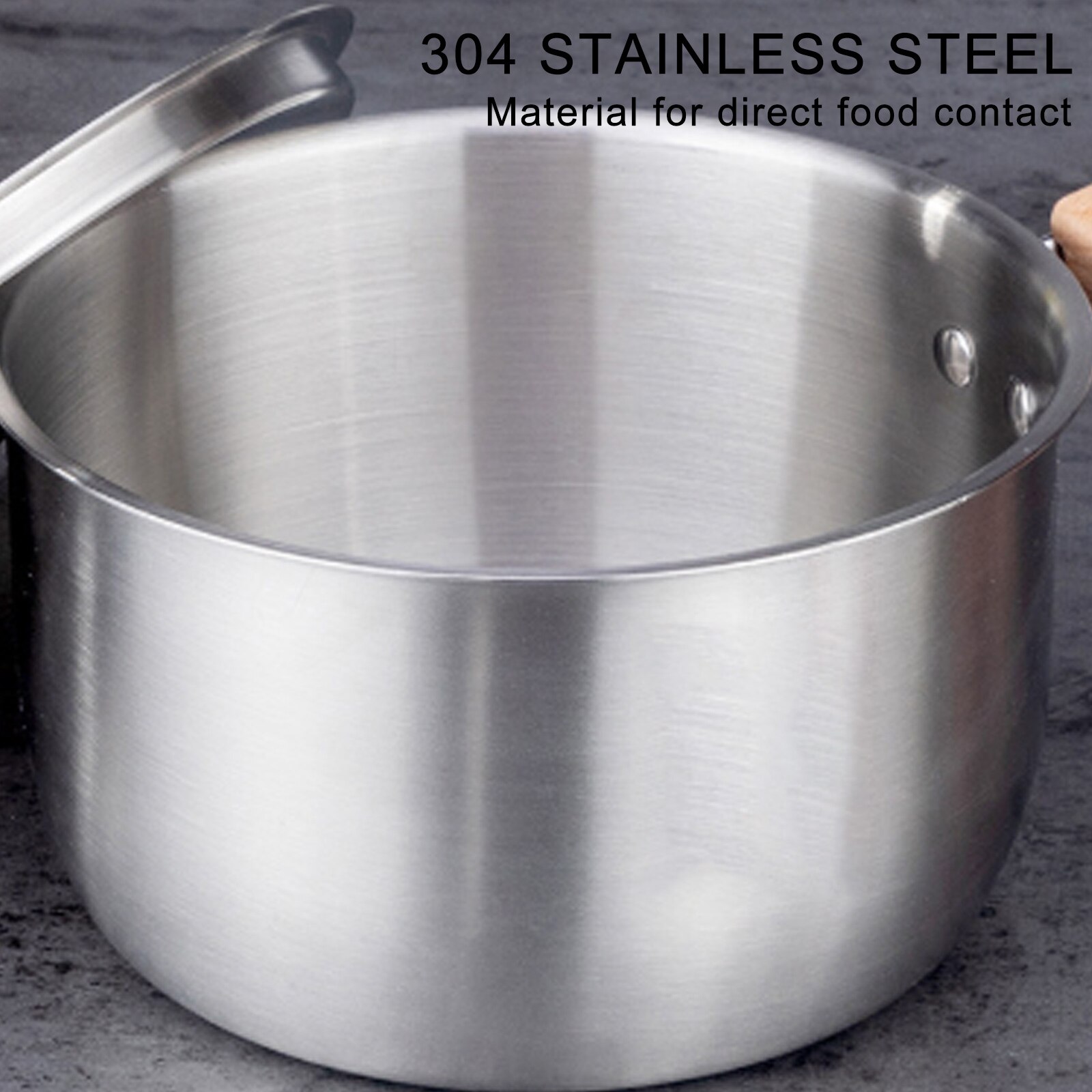 16/18cm Steaming Cookware Single Handle Stock Pot Household Stainless Steel Soup Pot For Gas Stove/Induction Cooker Cooking Pan
