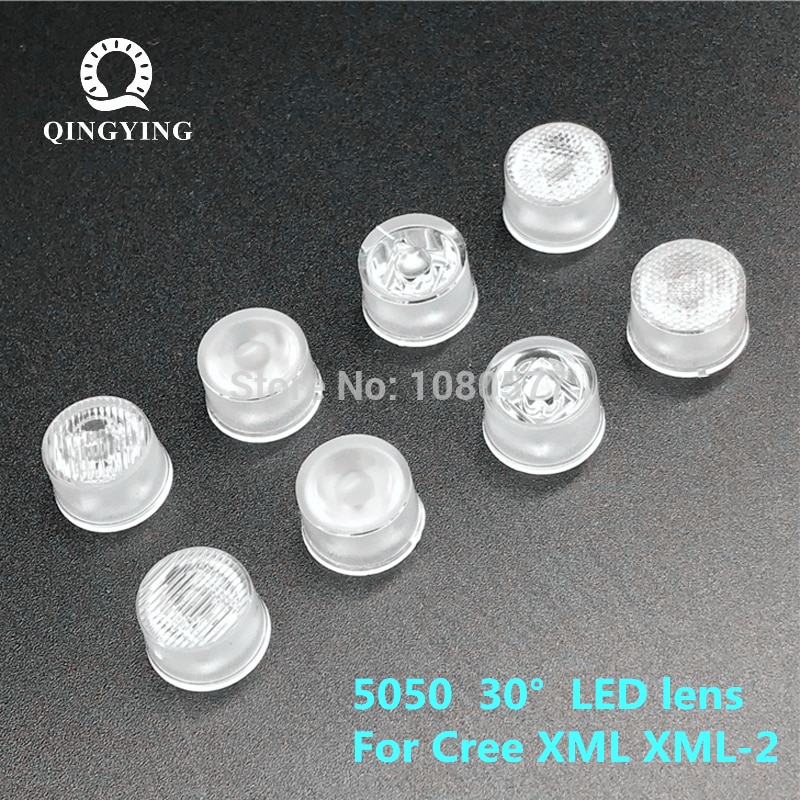 30pcs 13mm Cree LED lens 30 Graden Voor 5050 XML XML-L2 Optische PMMA Led Lens Houder Plano reflector Collimator