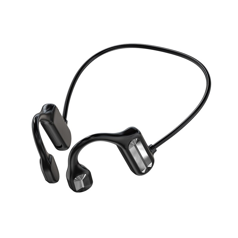 Uniwersalny zestaw słuchawkowy Bone Conduction bezprzewodowy zestaw słuchawkowy Stereo sport do laptopa Tablet Iphone Mini HIFI wodoodporny zestaw słuchawkowy: black
