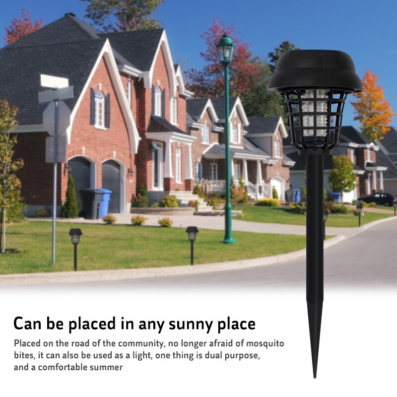 Solar Power Elektrische Muggen Killer Lamp Regendicht Anti Muggenval Muggenspray Kills Vliegt Bug Zapper Outdoor Tuin