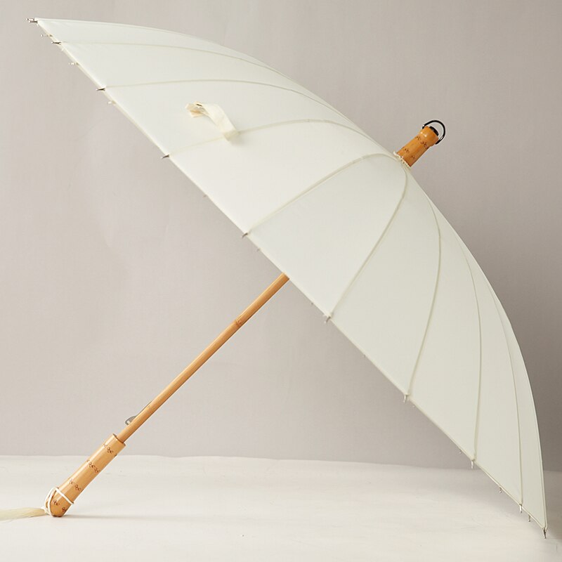 Sunshade White Simple Patio Umbrella Academy Handle Women Beach Umbrella Garden Cute Sombrilla Playa Household Products BJ50YS: style 1
