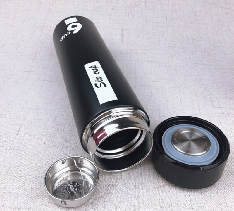 304 Stainless Steel Water Bottle 500ml Water drinking Bottle Vacuum Insulated Wide Mouth Travel Portable Thermal drink Bottle