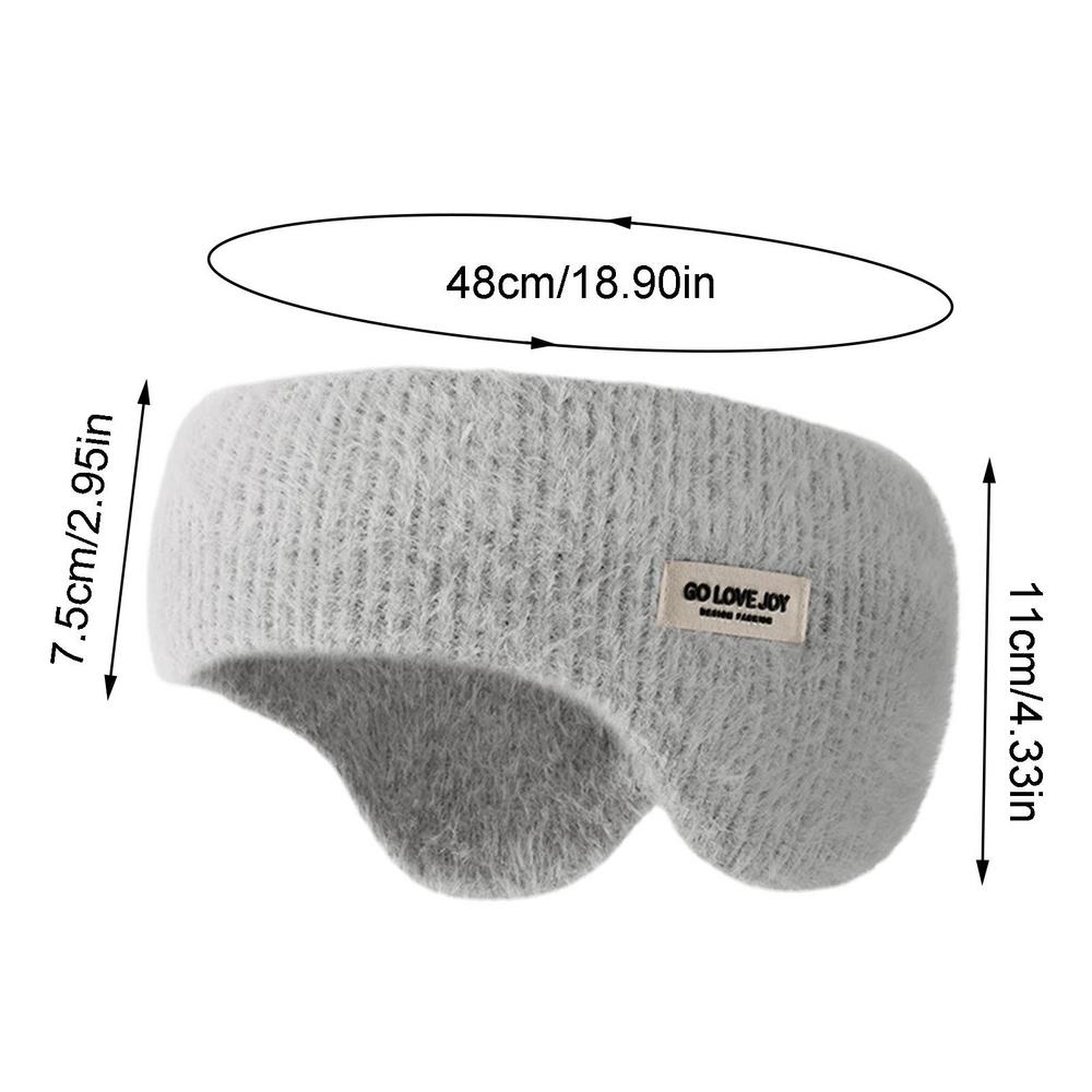 Lydisolerede ørekopper til at sove i, unisex ørevarmer, vinterpandebånd, skiøreværn, ørepropper, pandebånd, hårbånd, øjenbandage: Hvid