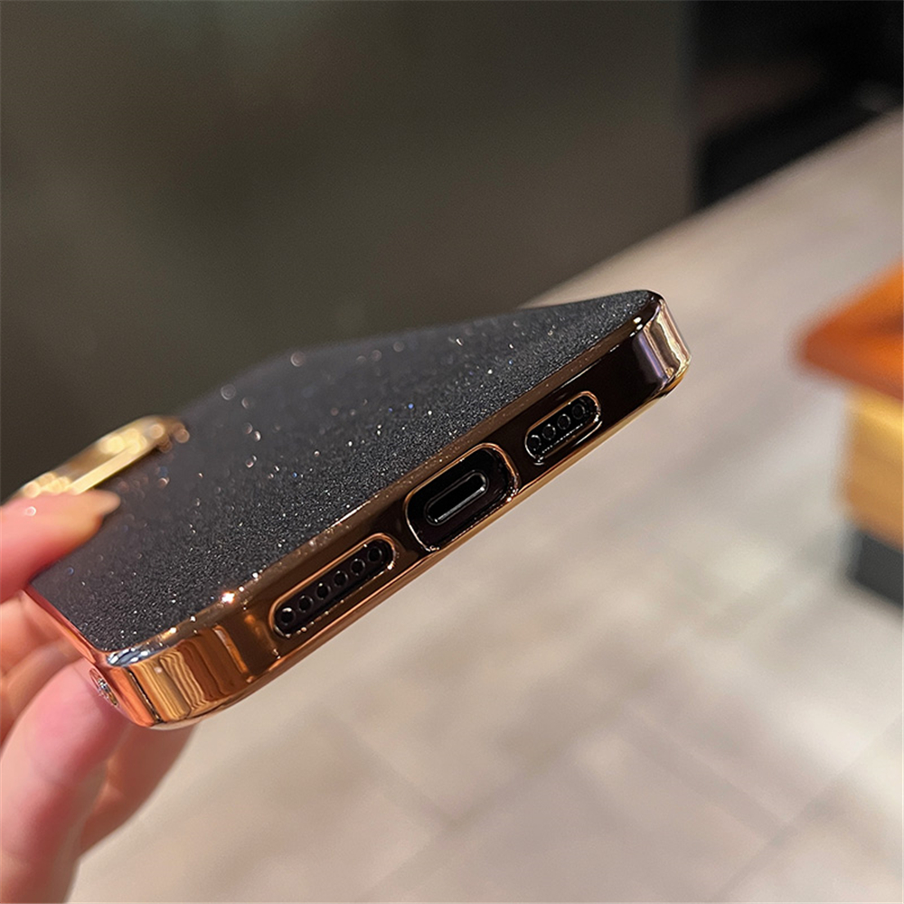 Luxury Plating Bling Glitter Rhinestones Gem Diamond Phone Case For iPhone 16 15 13 12 11 14 Pro Max Camera Protection Cover