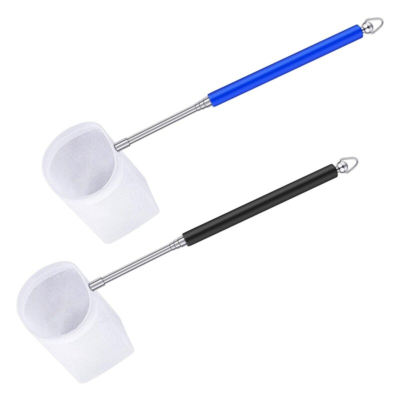 Fish Tank Shrimp Net Extendable Handle Shrimp Net Aquarium Stainless Steel Small Fishing Net Fish Shrimp Skimming Net: Default Title