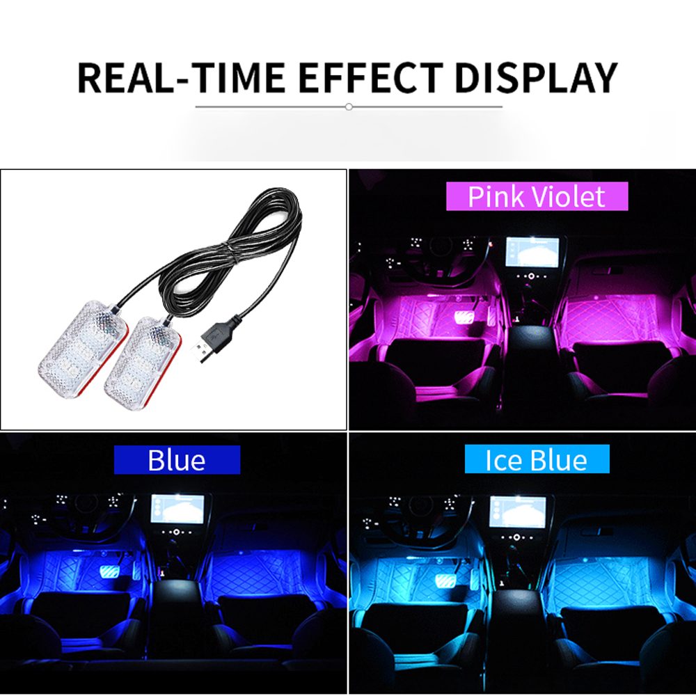 Luz Led ambiental para pie de coche, iluminación de neón, retroiluminación, accesorios para automóvil, luz de ambiente decorativa Interior