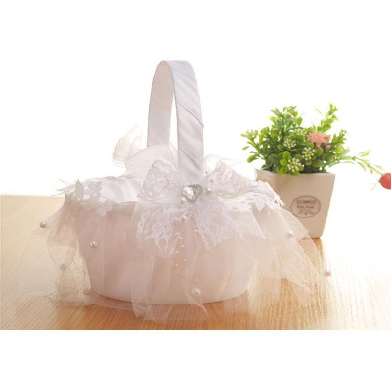 1pc bryllupskurv brude fest rhinestone blonder kurv til fødselsdag ceremoni brude baby shower dekorere