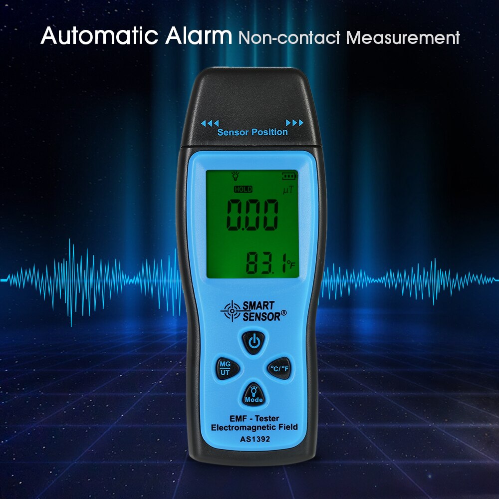 SMART SENSOR EMF Meter Radiation Dosimeter Geiger Counter Dozimeter Mini Digital LCD Electromagnetic Field Radiation Detector