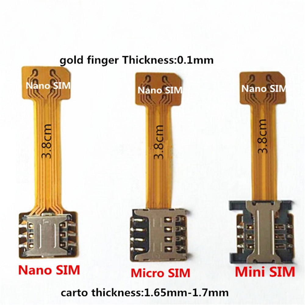 5Pcs Hybrid Double Dual SIM Card Micro SD Adapter for Android Extender 2 Nano Micro SIM Adapter for XIAOMI REDMI NOTE 3 4 3s