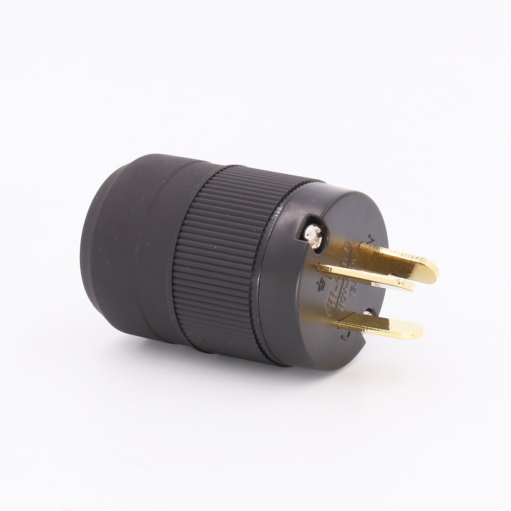 HI Fi Gold plated AU NZ CN HIFI POWER CONNECTOR Hi-End Rhodium Plated AU Mains Power Plug Male Copper Connector Cable Cord 3 Pin