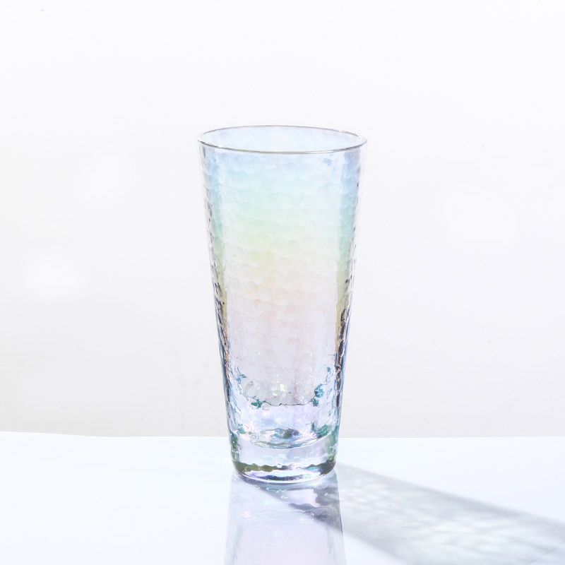 Creatieve Regenboog Hamer Glas Sap Cup Groene Thee Cup Japanse Huishoudelijke Cup voor Home Office 295/315/ 335/440ML: E440ML