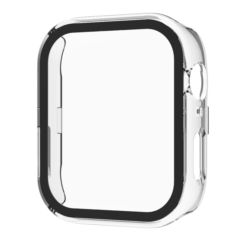 Tempered Glass Watch Cases For Huawei Watch Fit 3 All-Around Screen Protector Hard PC Bumper Watch Case For Huawei Watch Fit3: WHITE
