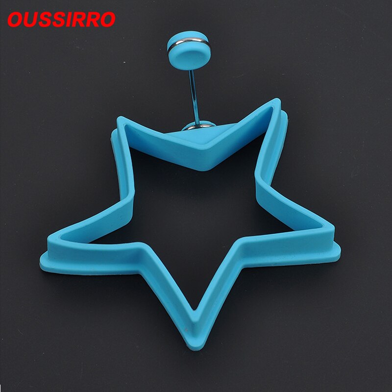 Four Piece Kitchen Utensil High Temperature Food Grade Silica Fried Egg Mould With Handle Suit Kitchen Accessories