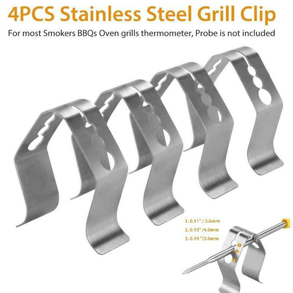 Grill Probe fixing clips Meat Food Cooking Kitchen Oven Stand Accessories