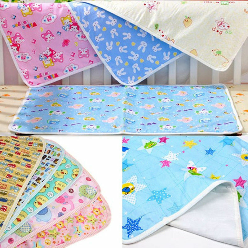 estilo de pañales para bebés, almohadillas cambiantes para pañales, alfombrilla impermeable para ropa de cama