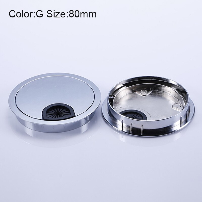 Bureau Kabel Gat Cover Zinklegering Base Tafel Draad Outlet Poort Computer Grommet Oppervlak Lijn Doos BV789