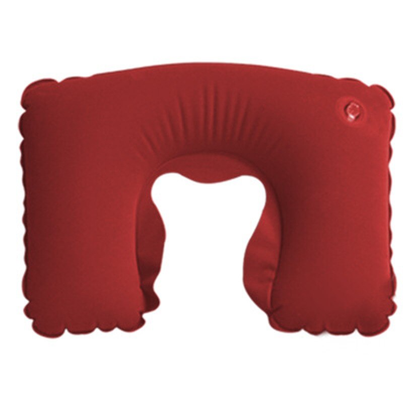 Oreiller gonflable Portable en forme de U, 1 pièce, repose tête de voiture, coussin d&#39;air, oreiller de sommeil confortable, accessoires de voyage