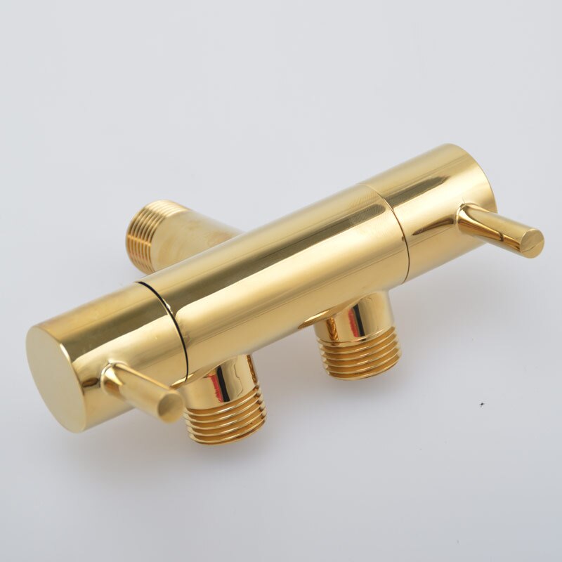 Massief Messing Gouden Bidet Badkamer Handdouche Bidet Wc Spuit Hygiënische Douche Bidet Tap Wall Mounted Bidet Kraan Set