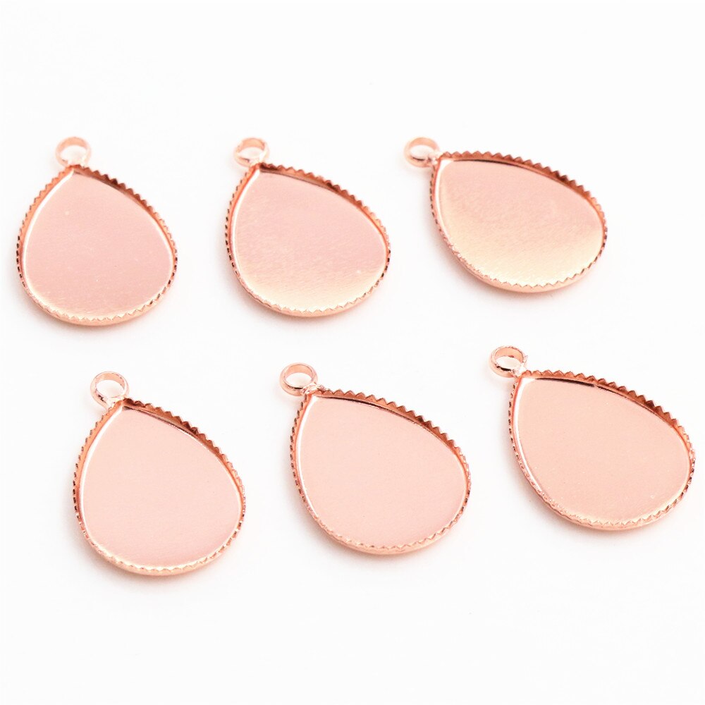 10x14mm 13x18mm 18x25mm Inner Size Style Brass Cameo Cabochon Base Setting Charm Pendant Necklace Jewelry Findings