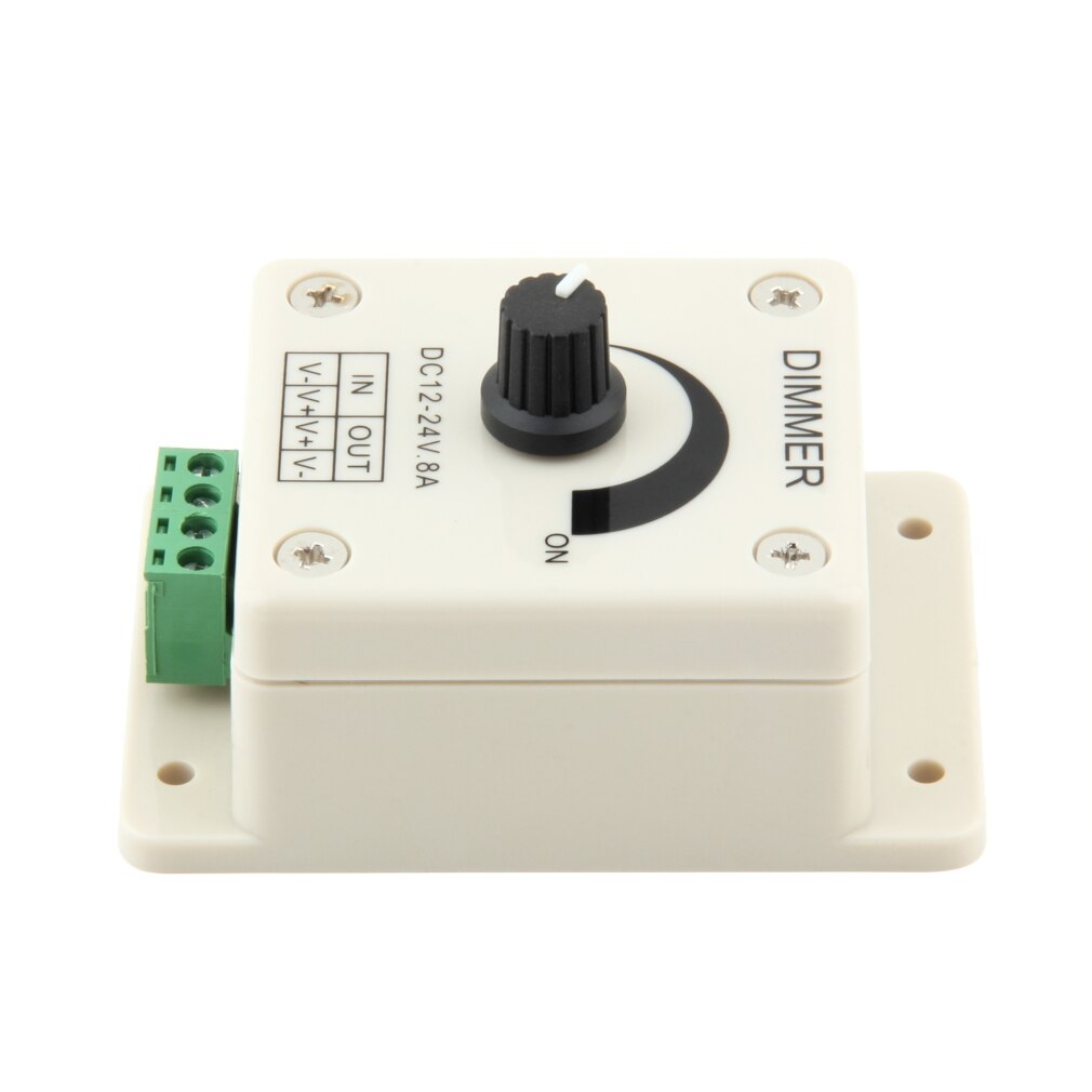 LED Dimmer Switch DC 12V 24V 8A Adjustable Brightness Lamp Bulb Strip Driver Single Color Light Power Supply Controller