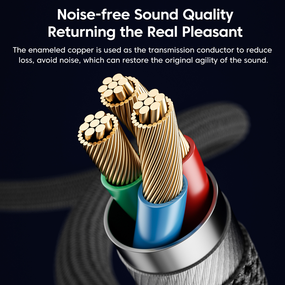 Toocki Aux Kabel Luidsprekerkabel 3.5mm Jack Audio Kabel Voor Computer Hoofdtelefoon Adapter Xiaomi Laptop HIFI Geluid Quility Kabel
