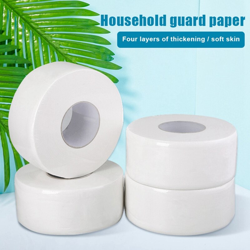 Thick Jumbo Roll Bathroom Tissue 4-Ply White 2 Rolls Toilet Paper Roll Household