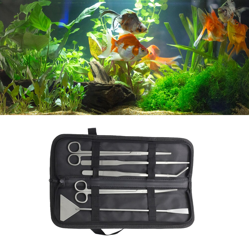 Aquarium Gereedschap Set Planten Pincet En Schaar Gras Rvs Cleaning Tools Planten Aquarium Accessoires 3/4/5Pcs