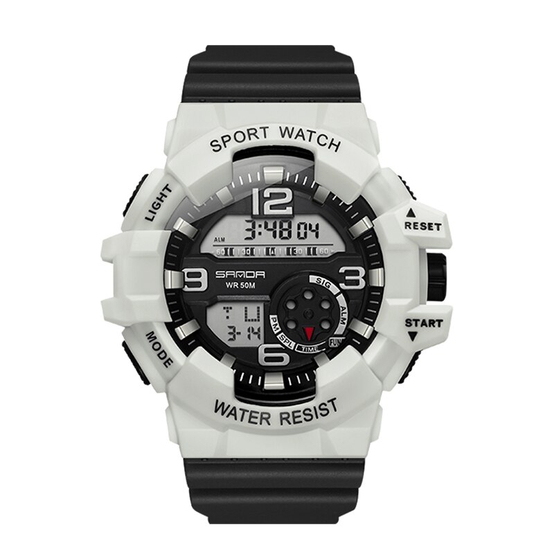 Digital Watches Waterproof Alarm-clock Electronic Movement Watch Sport Chronograph Wristwatch Men SANDA Top Brand reloj hombre