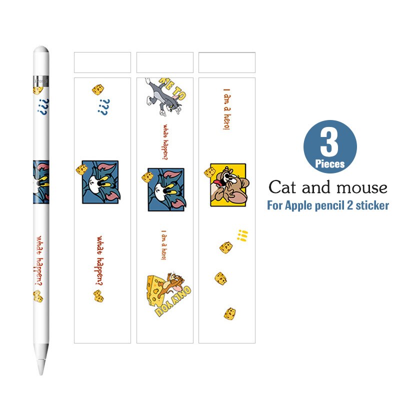 Bescherm Sticker Voor Apple Potlood 1 2 Leuke Skin Krasbestendig Creatieve Stickers Geen Spoor Stylus Pen Film Cover: cat for pencil 2