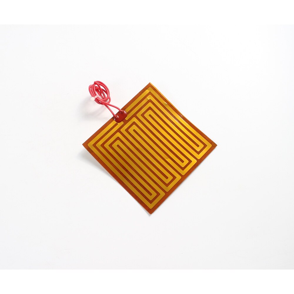 100 mmx 100mm 12v 25w 12v 90w 24v 100w pi varmefilmplade polyimid elektrisk opvarmet panelpudemåtte elektrotermisk fleksibel varmelegeme