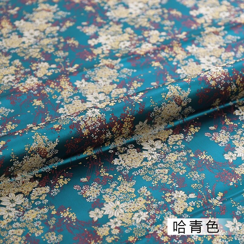 Brokaat Satijn Stof Mooie Jurk Stof Materiaal Voor Maken Cheongsam En Kimono: green