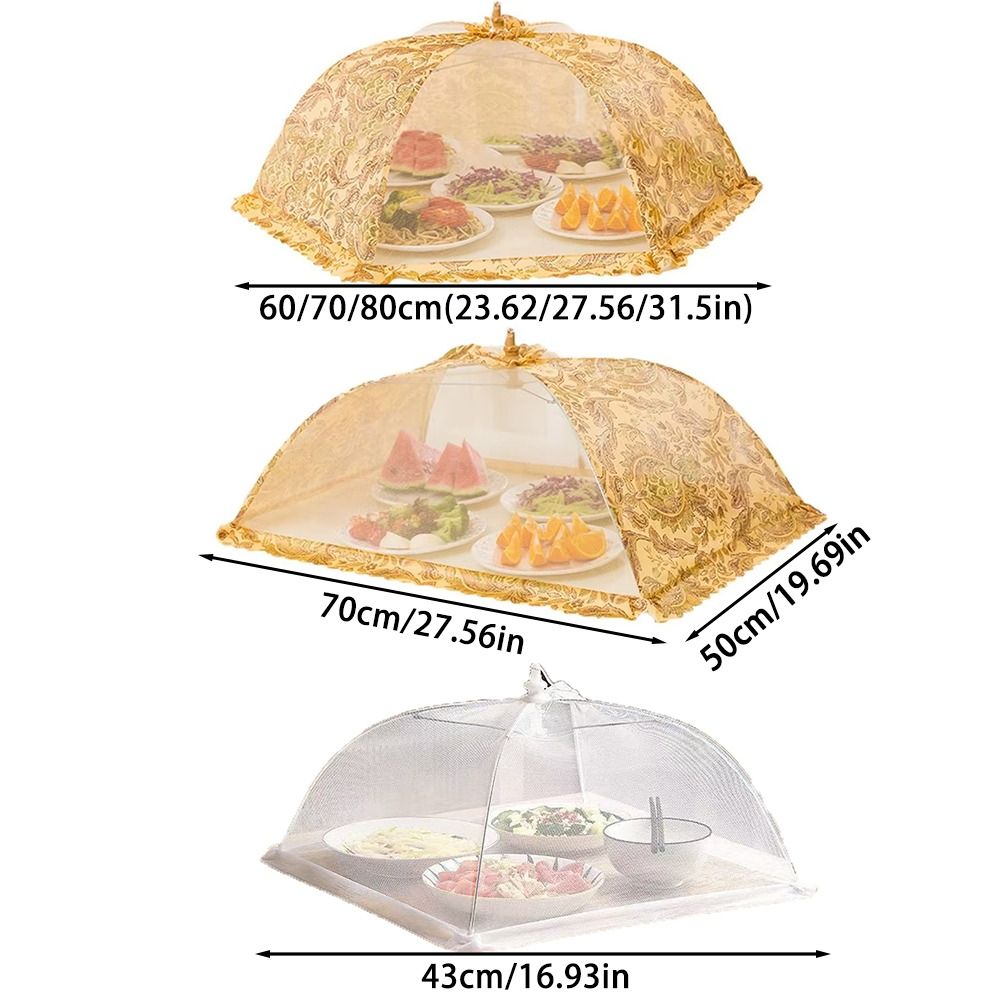 Foldable Food Covers Anti Fly Mosquito Breathable Dining Table Mesh Cover Dustproof Vegetable Cover Umbrella