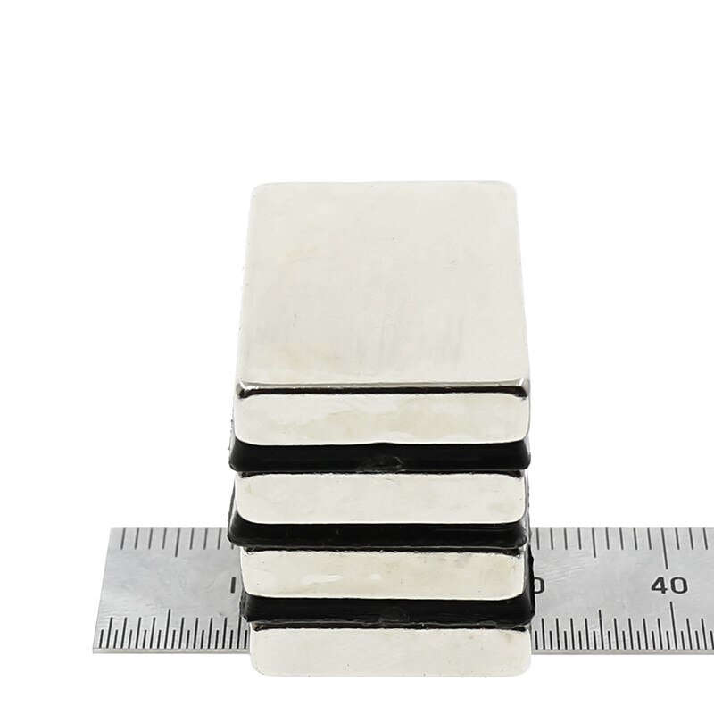 5-20Pcs N52 40X15X4 Mm Super Sterke Vel Zeldzame Aarde Magneet Blok Rechthoekige 40*15*4 Neodymium Magneten 40Mm X 15Mm X 4 Mm