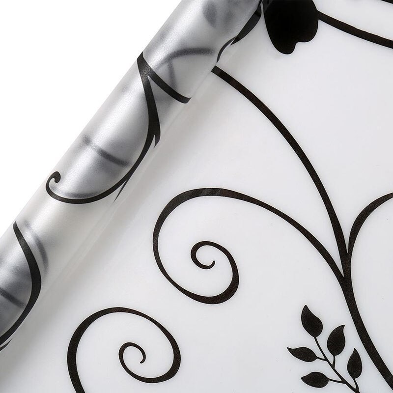 PVC Waterproof Frosted Stickers Bathroom Office Glass Walls Window Door Privacy Film Sticker Backdrop Decor 200x60CM