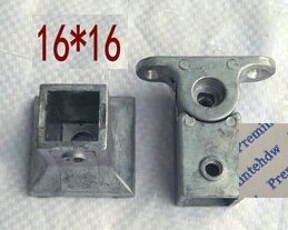 4 st/lot oavslutade fyrkantiga runda aluminium golvstolpar fläns trapp ledstång balustrar justerbara brickfäste kopplingsbeslag: Kvadrat 16mm