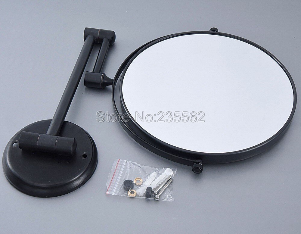 Oil Rubbed Folding Dual Arm Extend Bathroom Mirror Wall Mounted Brass Magnifying Mirror Makeup Cosmetic Mirror