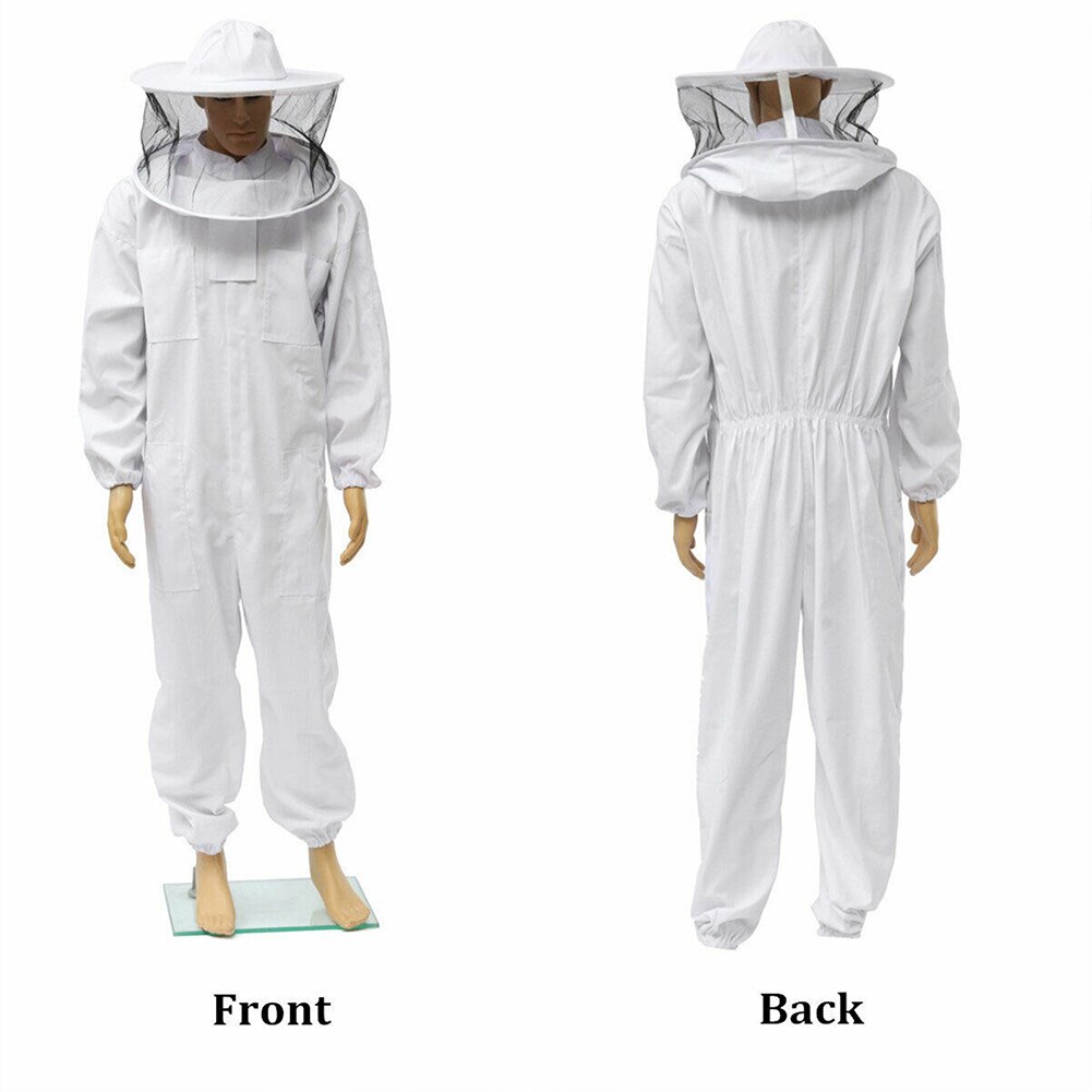 Ventilated Protective Clothing Beekeeper Anti Bee Safety Beekeeping Suit Full Body With Veil Hood Home Hat Zipper